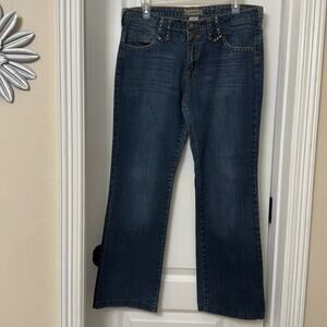 Diamante dark blue rhinestone jeans denim y2k size 15